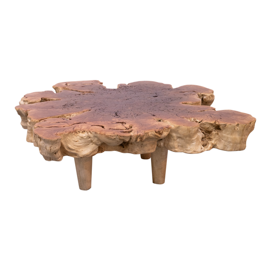 Coffee table lychee 110x135x40 sideview