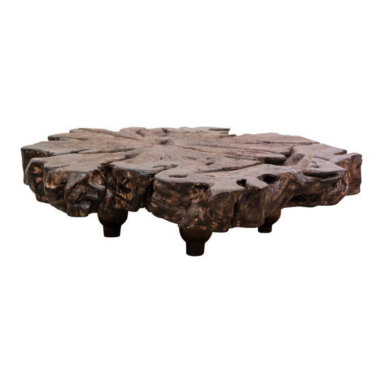 Coffee table lychee 116x110x38 sideview