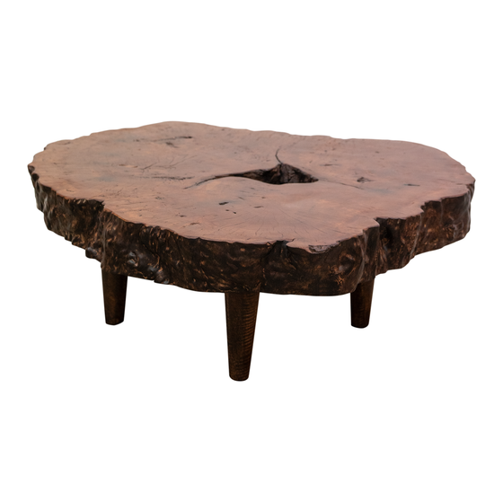 Coffee table lychee 130x116x45 sideview