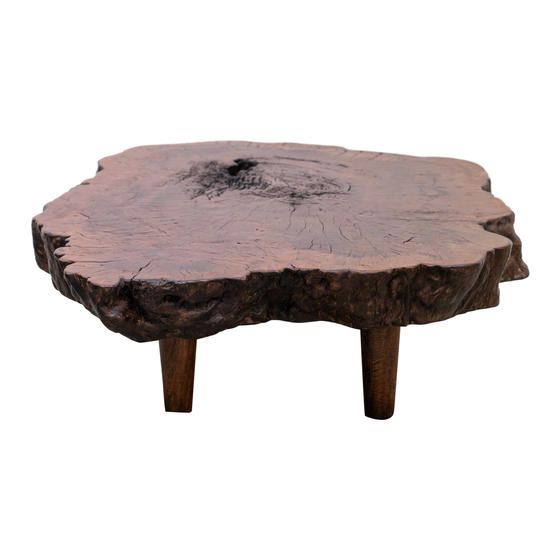 Coffee table lychee 132x125x45 sideview