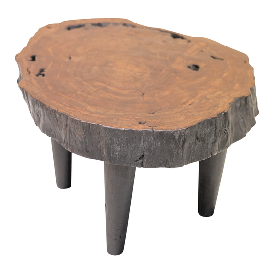 Coffee table lychee 73x61x40 sideview