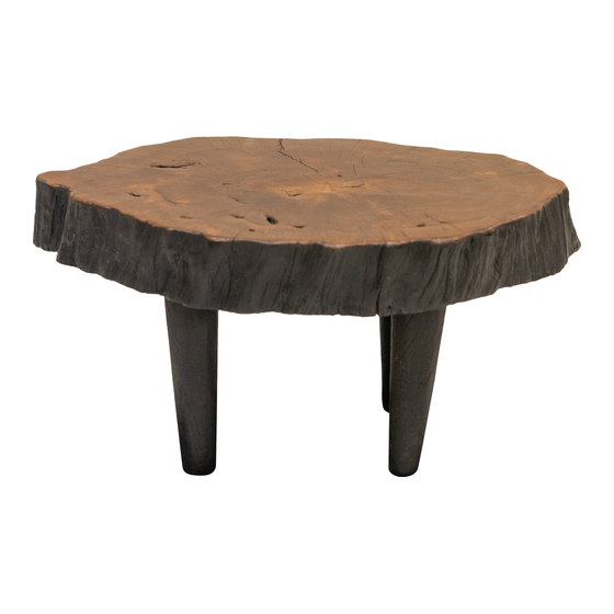 Coffee table lychee 75x55x40 sideview