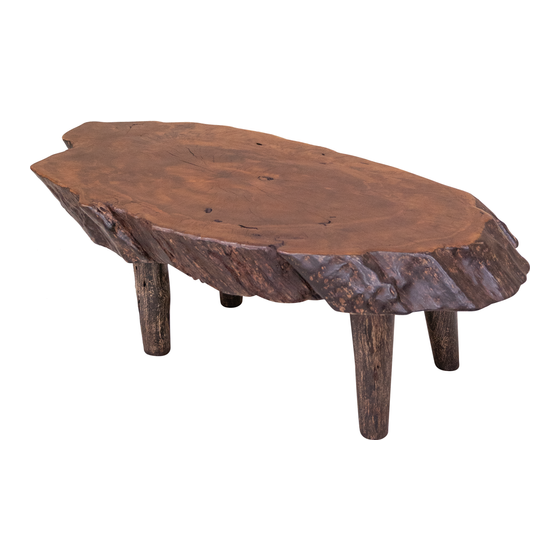 Coffee table lychee 100x54x37 sideview