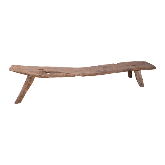 Bench wood 160x40x43 sideview