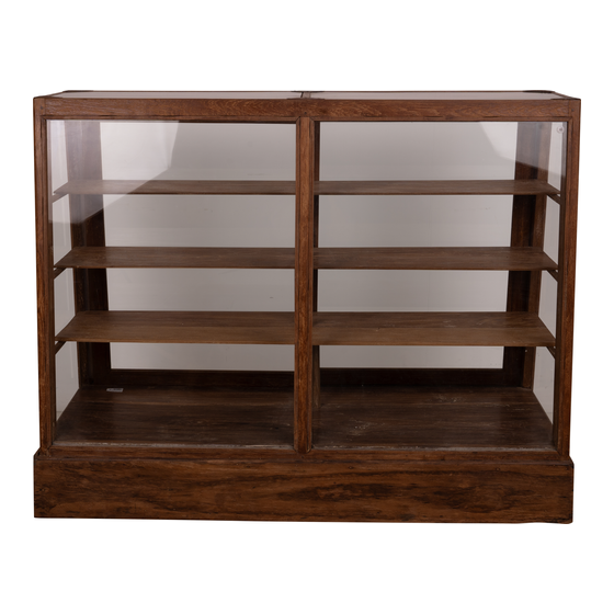 Glass cabinet 140x45x110 sideview