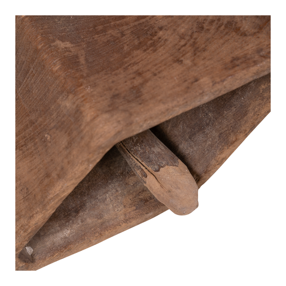 Cow bell wood 20x20x25 sideview