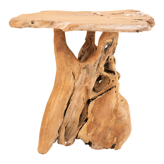 Bar table root wood sideview