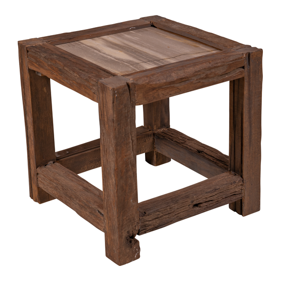 Coffee table petrified wood 45x45x45