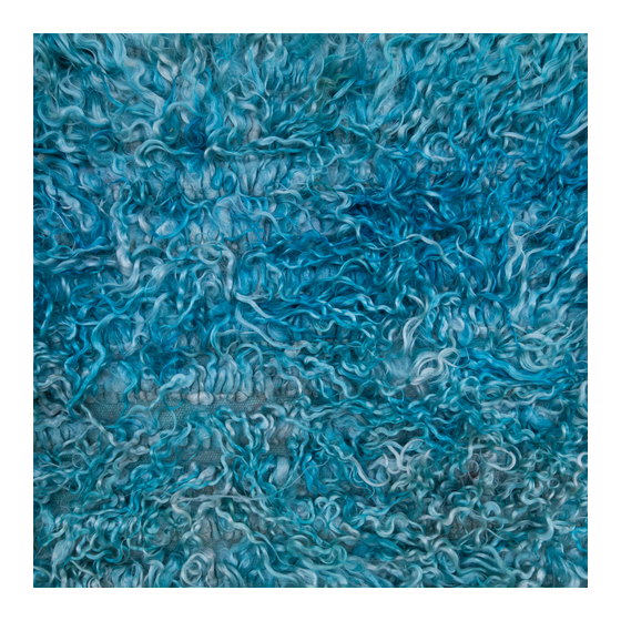 Carpet Tulu angora blauw 213x178 sideview