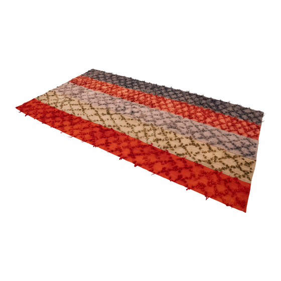 Carpet Tulu stripe orange/beige/grey/red/black 375x175
