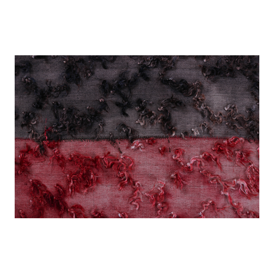 Carpet Tulu streep rood/grijs 244x100 sideview