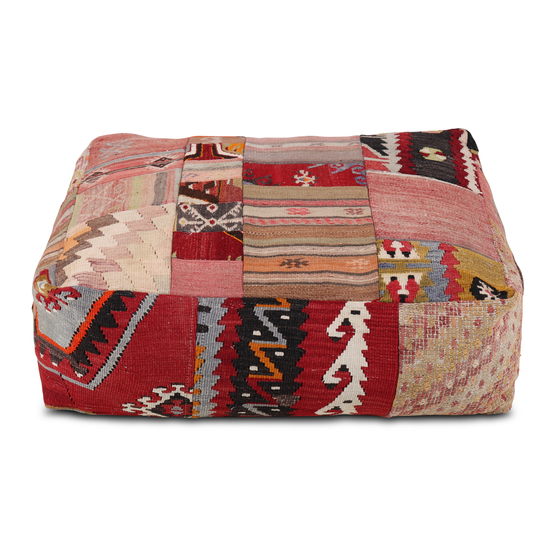 Foot stool kilim patchwork sideview