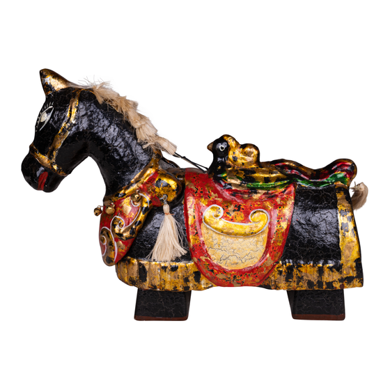 Water puppet Horse large black sideview