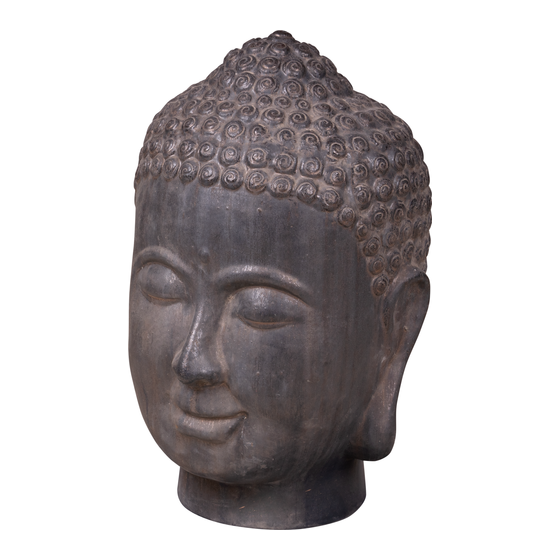 Boeddha hoofd keramiek zwart 44x70