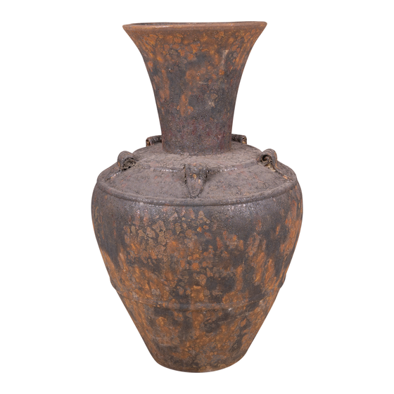 Vase with long neck brown Ø65x115