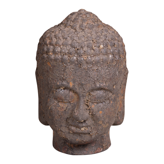 Boeddha hoofd keramiek bruin 44x70