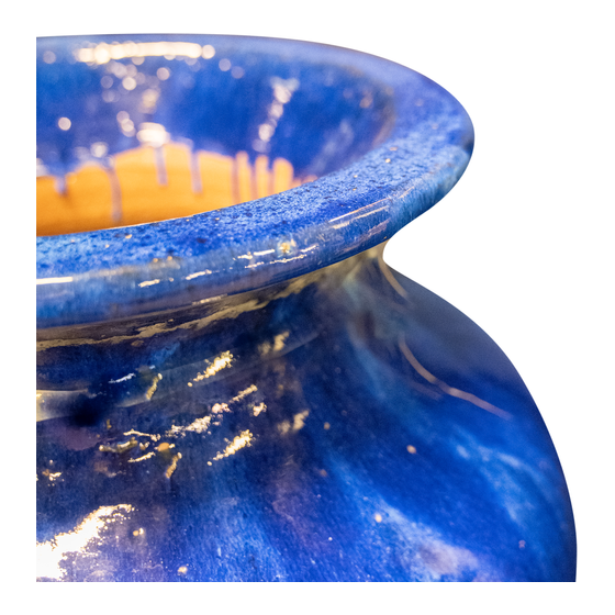 Vase blue Ø60x128 sideview