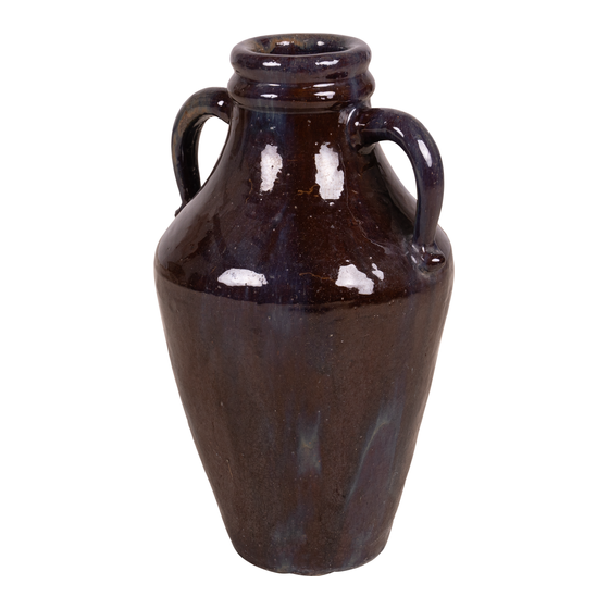 Vase brown/blue Ø40x66 sideview