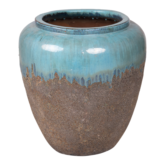 Pot turquoise/bruin Ø50x65